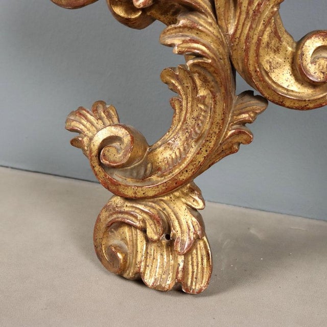 Wood Rococo Style Drop Console Table For Sale - Image 7 of 12