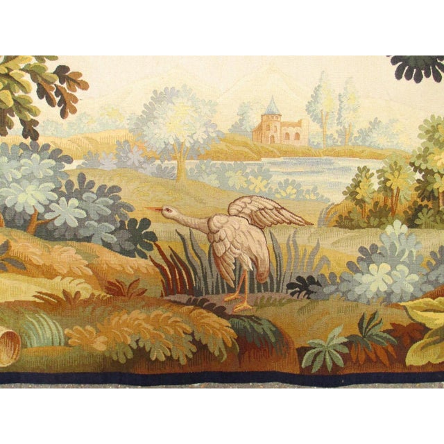 Traditional Decorative Aubusson Tapestry For Sale - Image 3 of 9