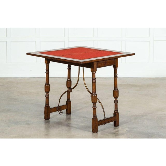 Spanish Oak Card Hall Table, 1900 For Sale - Image 13 of 18