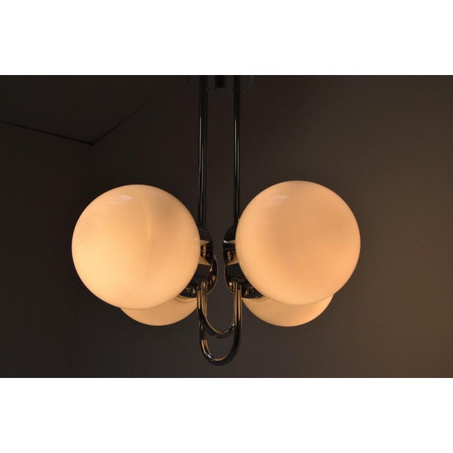 Mid-Centure Designed Chandelier attributed to Jílové Near Děčín, Czechoslovakia, 1970s For Sale - Image 9 of 14