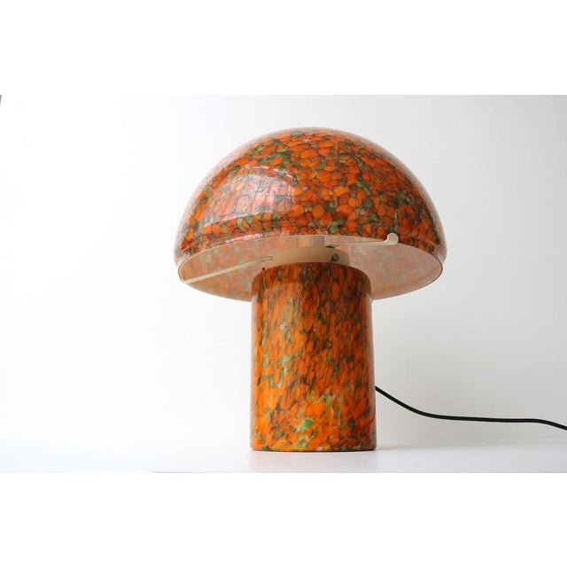 Large Vintage Mushroom Lamp in Orange Art Glass from Peill & Putzler, 1970s For Sale - Image 4 of 18