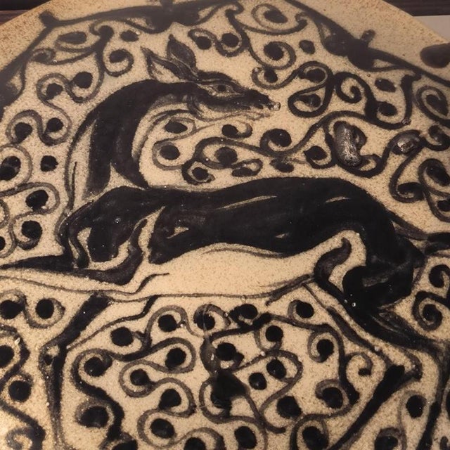 Black Antelope Wall Plaque in Stoneware by Pierre Paulus, 1937 For Sale - Image 8 of 18