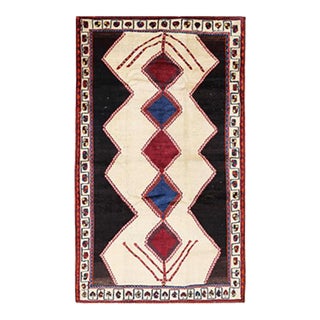 Pasargad DC Fine Hand Knotted Persian Vintage Afshar Rug For Sale