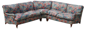 Large Vintage London Bridgewater 5 Seat Corner Sofa in Floral Fabric from Howard & Sons