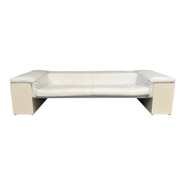 White Leather Brigadier Sofa by Cini Boeri for Knoll, 1980s For Sale - Image 18 of 18