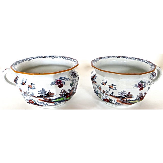 Ceramic Six Piece "Mason's Ironstone" Toiletry Set, English, Circa 1835 For Sale - Image 7 of 18