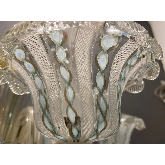 Venini Venetian Murano Art Glass Chandelier from Venini For Sale - Image 4 of 12