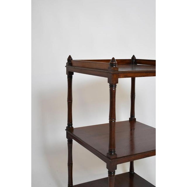 1960s Faux Bamboo Pedestal Bookshelf Table, 1960s For Sale - Image 5 of 6
