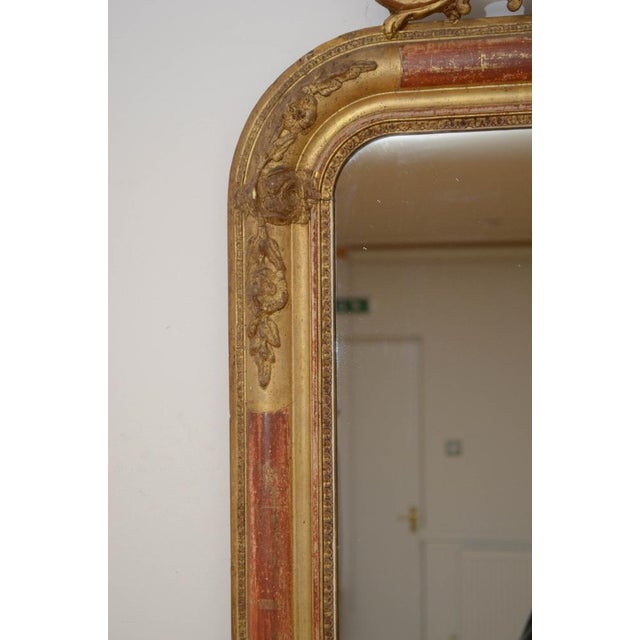 19th Century French Gilded Pier Mirror, 1850s For Sale - Image 11 of 16