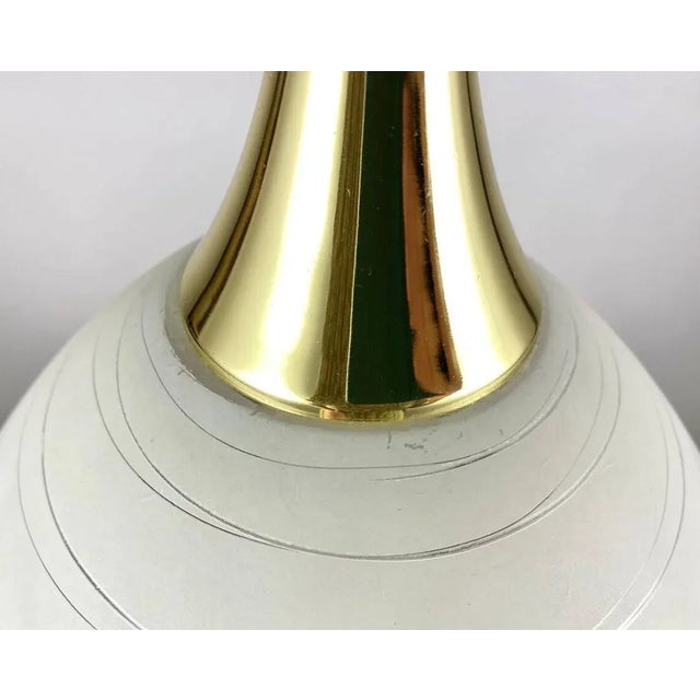 Mid-Century Modern Gilt Brass Suspension Lamp from Honsel Leuchten For Sale - Image 3 of 6
