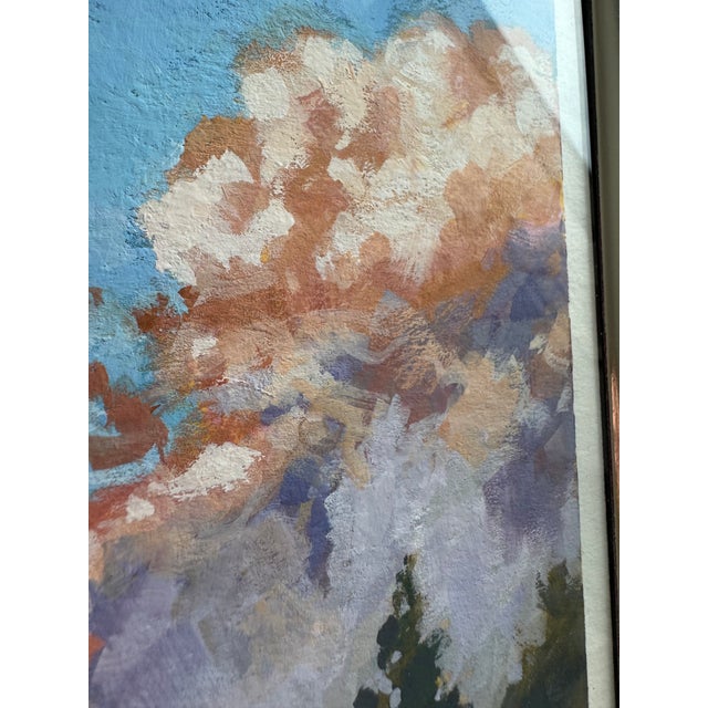 2020s Contemporary Original Gouache Landscape, Framed For Sale - Image 5 of 11