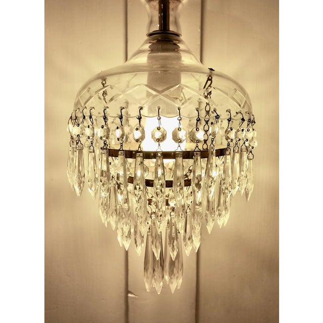 Large French Waterfall Crystal Chandelier, 1920s For Sale - Image 8 of 9