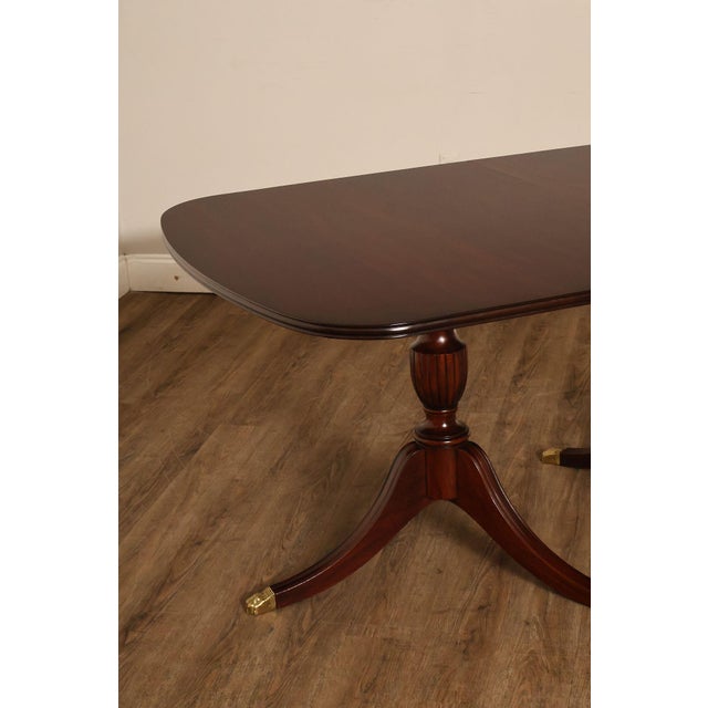 Henkel Harris Double Pedestal Mahogany Dining Table For Sale - Image 12 of 18