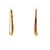 Modern Vintage 14k Yellow Gold Garnet Paperclip Link Hoop Earrings, Pair For Sale - Image 3 of 4