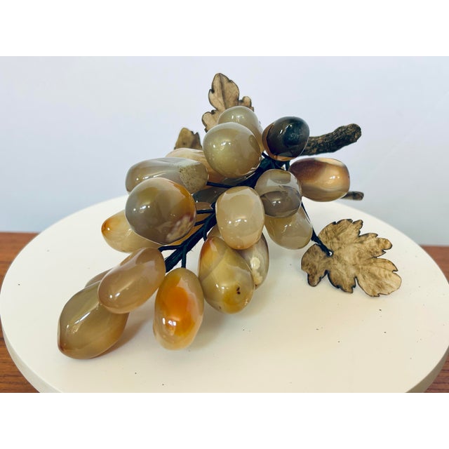 Mid-Century Modern Pair MCM Agate Stone Fruit For Sale - Image 3 of 10