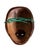 Japanese 1970s Miniature Japanese Traditional Noh Mask Omen Kabuki, Hand Carved Wood, 2.25” H For Sale - Image 3 of 7