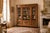 French Louis XVI Oak and Walnut Three Doors Vitrine Bookcase, 1900 For Sale - Image 17 of 18