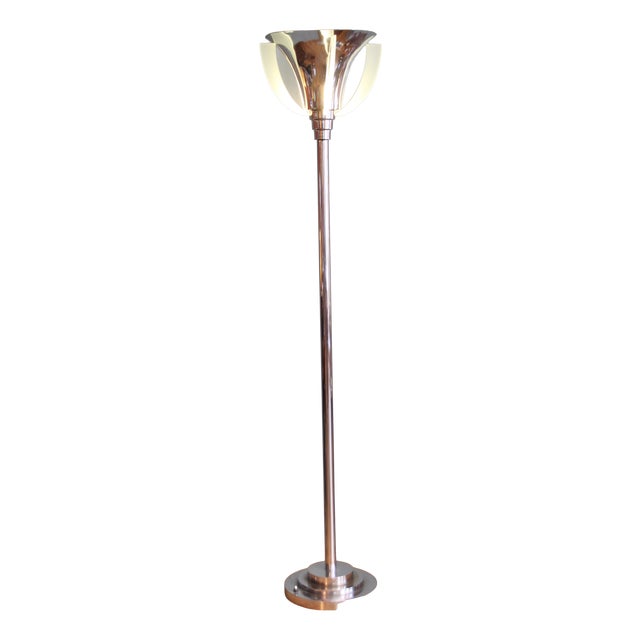 French Art Deco Floor Lamp attributed to Henri Petitot, 1930s For Sale