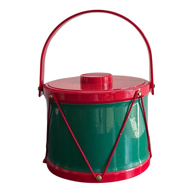 Georges Briard Holiday Drum Ice Bucket For Sale