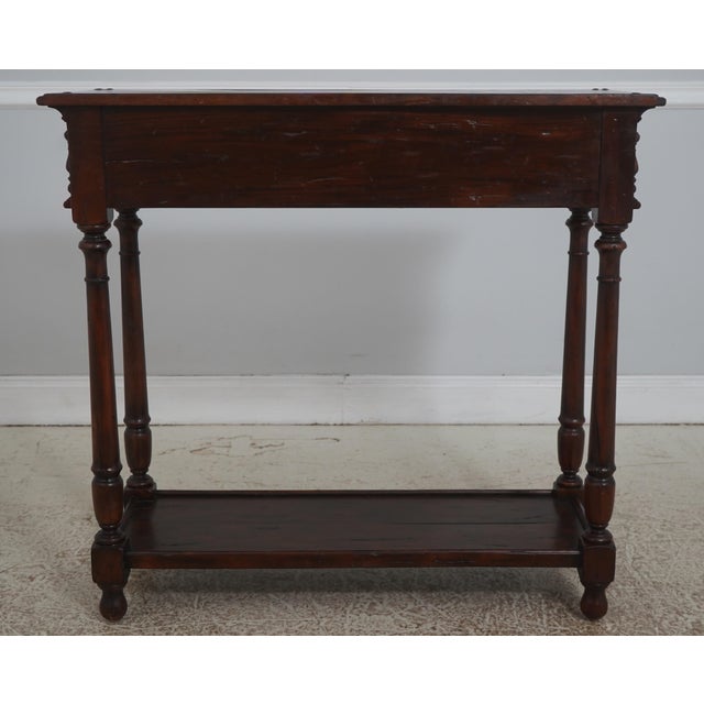Theodore Alexander Mahogany 2 Tier 2 Drawer Console Table For Sale - Image 16 of 18