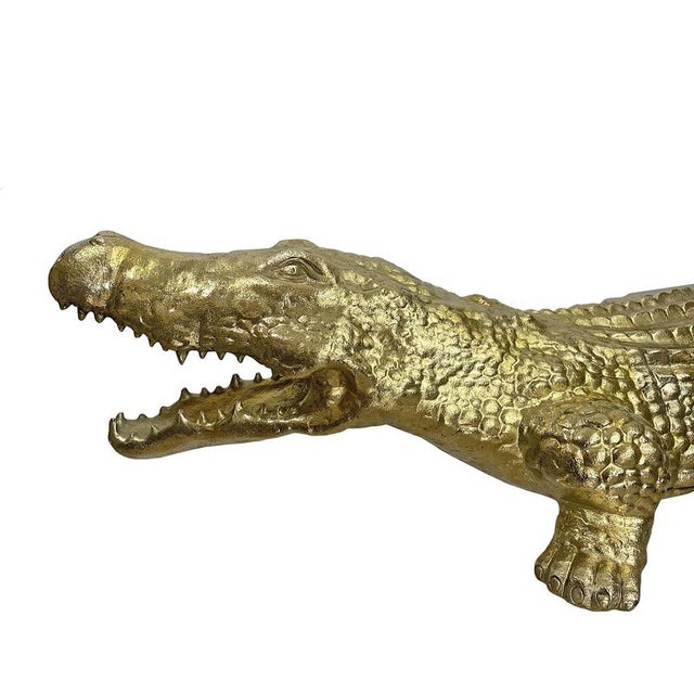 Contemporary Crocodile Sculpture, Brass For Sale - Image 3 of 4