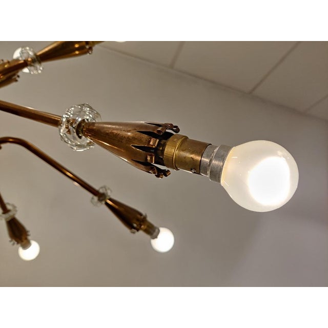 1950s Mid-Century Copper Chandelier, 1950s For Sale - Image 5 of 13