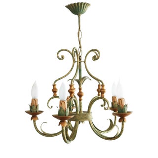 Florentine Hollywood Regency Chandelier, Italy, 1970s For Sale