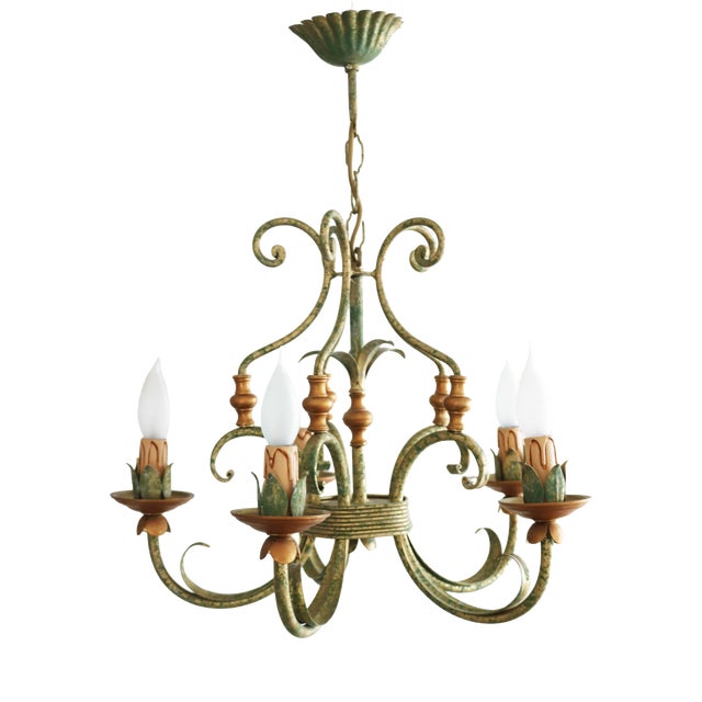 Florentine Hollywood Regency Chandelier, Italy, 1970s For Sale