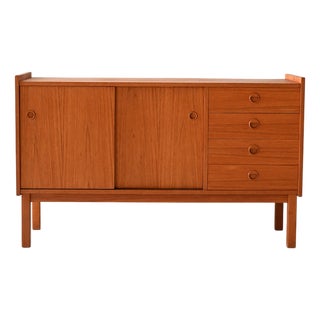 Scandinavian Teak Sideboard, 1950s-1960s For Sale