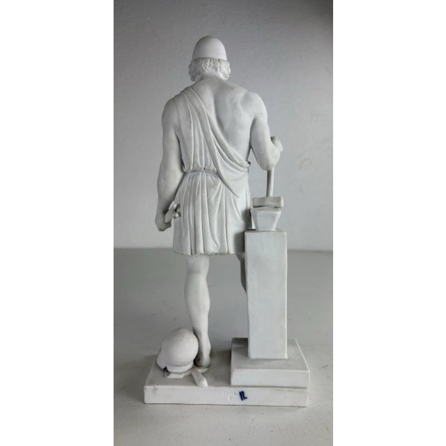 1950s Mid 20th Century Bisque Porcelain Greco-Roman Classical Figure. For Sale - Image 5 of 11