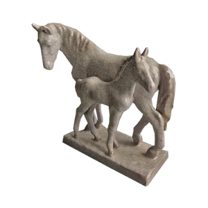 Ceramic Horse Group by A.Wagner for Karlsruher Majolika, 1963