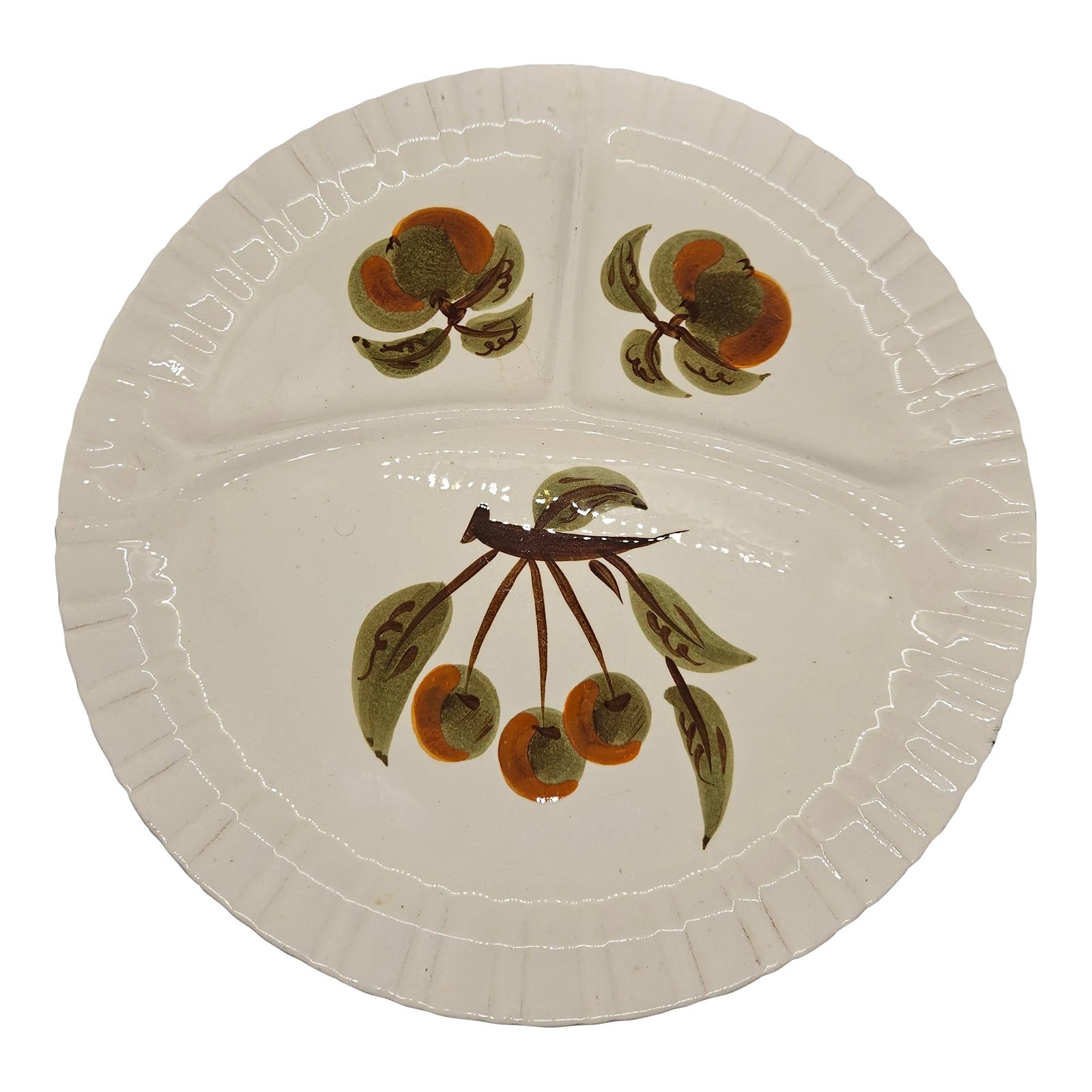 Vintage Stangl Pottery Grill Plate Orchard Song Platter Chairish