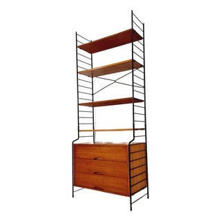 Free-Standing String Shelf-System with Cabinet in Teak from WHB Germany, 1950s For Sale