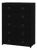 Lark 36 in. W Rectangular Wood 5 Drawer Dresser/Chest of Drawers, Washed Black For Sale