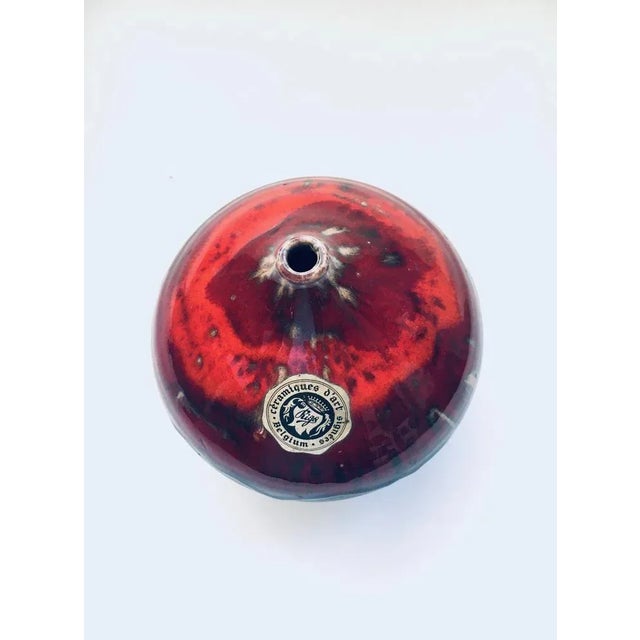 Mid-Century Modern Mid-Century Ceramic Art Vase by Rigo, Belgium, 1960s For Sale - Image 3 of 10