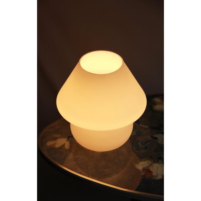 Italian Murano Glass Mushroom Table Lamp, 1981 For Sale - Image 6 of 7
