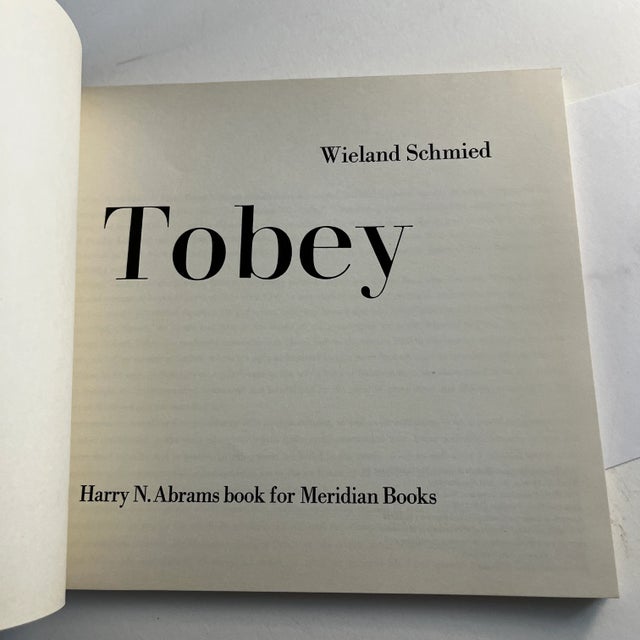 Set of two softcover books on modern art. Tobey (Mark Tobey) Schmied, Wieland published by Abrams 1966 First edition....