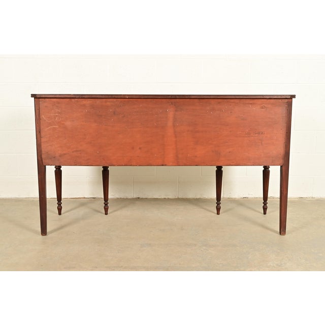 Baker Furniture Style Federal Carved Mahogany Sideboard Credenza For Sale - Image 13 of 14