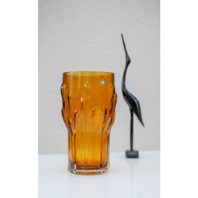 Mid-Century Modern Finnish Art Glass Vase by Kaj Blomqvist for Humppila For Sale - Image 3 of 14