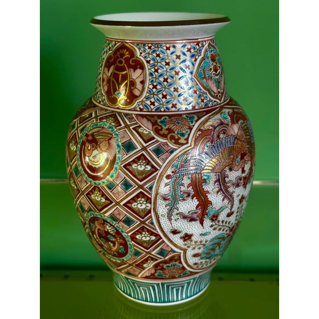 Japanese Kutani Porcelain Phoenix Vase | Meiji Period | Late 19th Century For Sale - Image 18 of 18