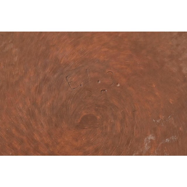 Ramon Ramirez Arts & Crafts Hammered Copper Charger Plate or Tray For Sale - Image 10 of 12