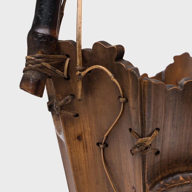 Japanese Bamboo Flower Basket, C. 1920 For Sale In Chicago - Image 6 of 7
