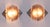 Elegant pair of kalmar wall sconces made of handblown smoked / amber murano glass mounted on white back plates. Made in...