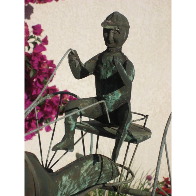 Vintage Horse and Buggy Coper Weathervane For Sale - Image 6 of 13