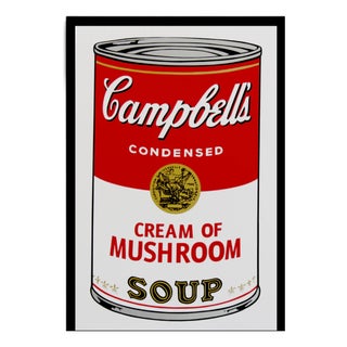Sunday B. Morning after Andy Warhol, Campbells Cream of Mushroom Soup, Silkscreen Print, Framed For Sale