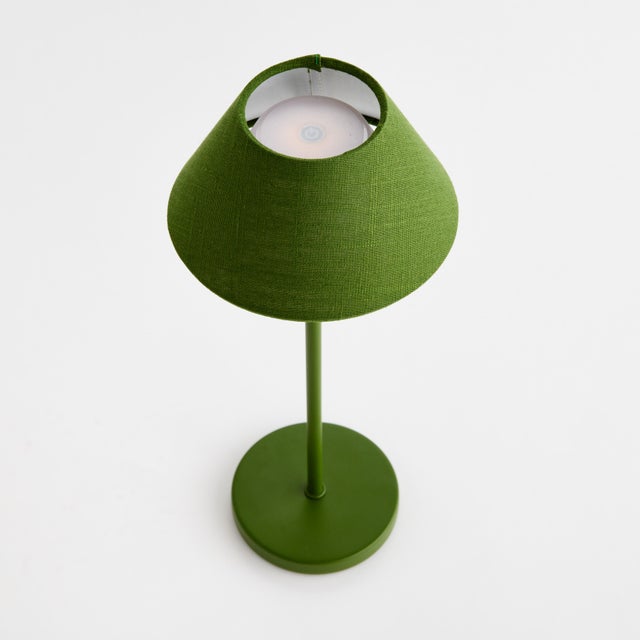 Contemporary Alluna Cordless Led Lamp 14" - Dark Green For Sale - Image 3 of 9