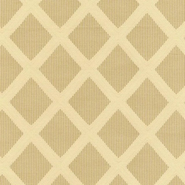 Sample - Schumacher Stafford Diamond Fabric in Toffee For Sale