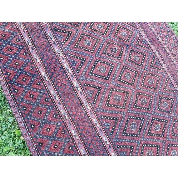 Traditional 1970s Vintage Turkmen Afghan Baluch Rug - 4′4″ × 6′3″ For Sale - Image 3 of 10