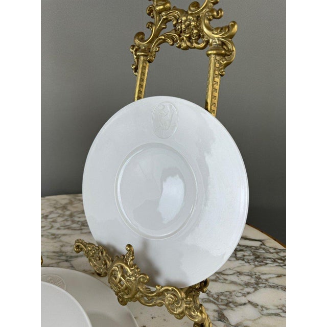 KMP Berlin Porcelain Platter and Dessert Plates, 20th Century Charming 20th-century set comprising a platter and six...