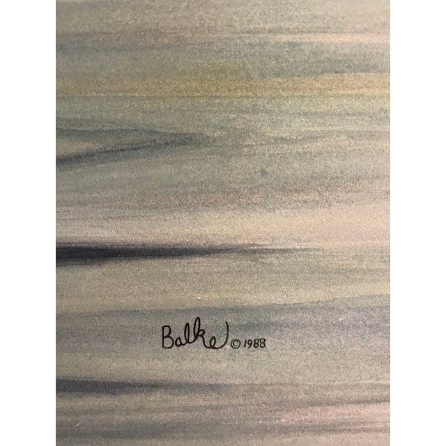 Paint Spectacular Original Don Blake Snow Egret Large Gouache and Watercolor Painting, Framed For Sale - Image 7 of 7